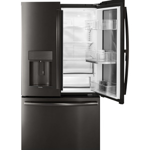 Réfrigérateur GE Profile 22,2 pi³ avec porte à deux battants, acier inoxydable noir - PYD22KBLTS