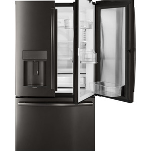 Réfrigérateur GE Profile 22,2 pi³ avec porte à deux battants, acier inoxydable noir - PYD22KBLTS