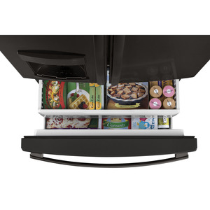 Réfrigérateur GE Profile 22,2 pi³ avec porte à deux battants, acier inoxydable noir - PYD22KBLTS