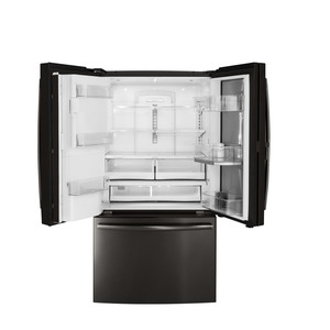 Réfrigérateur GE Profile 22,2 pi³ avec porte à deux battants, acier inoxydable noir - PYD22KBLTS