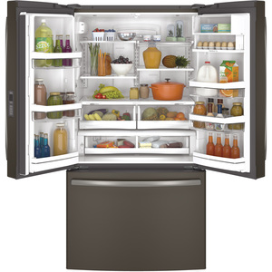 GE Profile Réfrigérateur avec porte à deux battants de 23.1 pi.cu. Ardoise PWE23KMDES