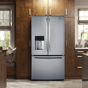 Réfrigérateur GE Profile homologué Energy Star de 23,5 pi³ avec porte à deux battants, acier innoxidable - PFE24HSLKSS