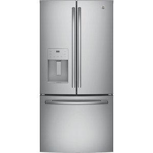 Réfrigérateur GE Adora 23,8 pi3 à portes françaises en acier inoxydable - DFE24JSNKSS