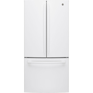 GE Réfrigérateur avec porte à deux battants de 24.8 pi³ Blanc GNE25DGKFKWW