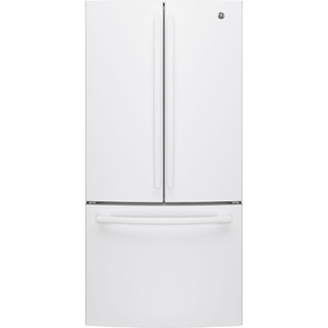 GE Réfrigérateur avec porte à deux battants de 24.8 pi³ Blanc GNE25DGKWW