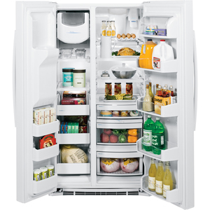 GE Profile Réfrigérateur côte à côte de 25.4 pi.cu. Blanc PSE25KGHWW