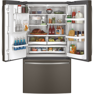 GE Réfrigérateur avec porte à deux battants de 25.7 pi.cu. Ardoise GFE26GMHES