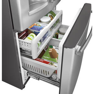 GE Réfrigérateur avec porte à deux battants de 25.7 pi.cu. Acier Inoxydable GFE26GSHSS