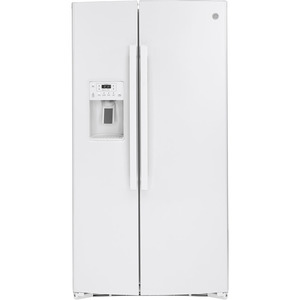 Réfrigérateur côte à côte GE de 25,1 pi³, blanc - GSS25IGNWW
