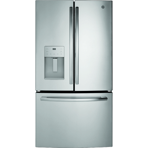 Réfrigérateur avec porte à deux battants GE de 25,5 pi³, acier inoxydable - GFE26JSMSS