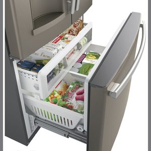 GE Profile Réfrigérateur avec porte à deux battants de 25.7 pi³ Ardoise GFE26GMKES