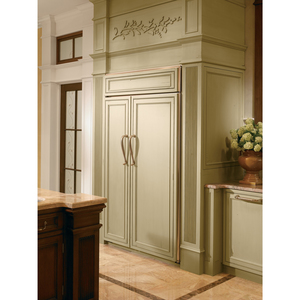 Monogram Réfrigérateur côte à côte encastrè de 30.7 pi.cu. Panneau prête ZIS480NH