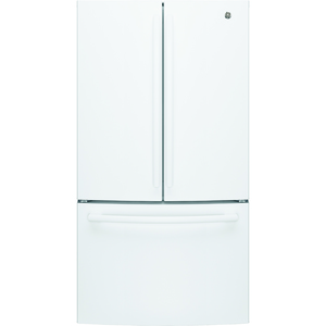 GE 26.7 Cu.Ft, French Door Refrigerator White- GNE27JGMWW