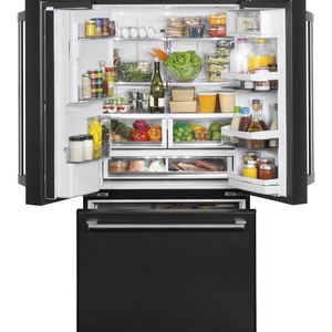 Réfrigérateur de 27,8 pi3 GE Café avec porte à deux battants fini ardoise noire  - CFE28UELDS