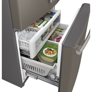 GE Réfrigérateur avec porte à deux battants de 28.5 pi.cu. Ardoise GNE29GMHES