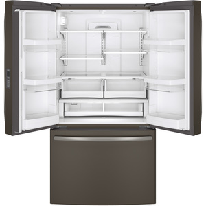 GE Réfrigérateur avec porte à deux battants de 28.5 pi.cu. Ardoise GNE29GMHES