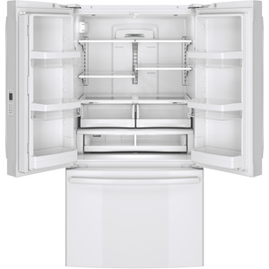 GE Réfrigérateur avec porte à deux battants de 28.5 pi.cu. Blanc GNE29GGHWW