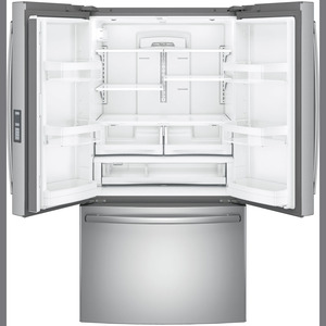GE Réfrigérateur avec porte à deux battants de 28.5 pi³ Acier Inoxydable GNE29GSKSS