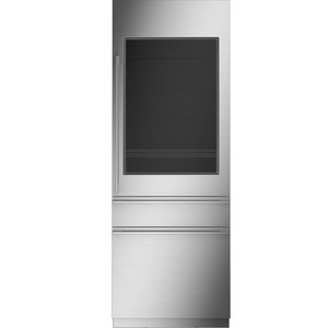 Monogram 30" Fully Integrated Customizable Glass Door Refrigerator - ZIK303NPPII