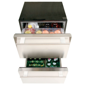 Haier réfrigérateur à double tiroir de 5,4 pi3 en acier inoxydable, DD410RS