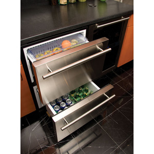 Haier réfrigérateur à double tiroir de 5,4 pi3 en acier inoxydable, DD410RS