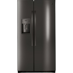 GE Profile™ Energy Star® 25.3 Cu. Ft. Side-by-Side Refrigerator Black Stainless Steel - PSE25KBLTS