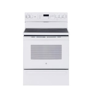 GE Cuisinière électrique 30 po Blanc JCB840DK4WW