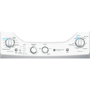 GE Buanderie superposée Spacemaker avec laveuse et sécheuse à gaz 24 po blanc - GUD24GSSJWW