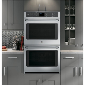 Four encastré double électrique à convection européenne véritable GE Café de 30 po, acier inoxydable, CT9550SHSS