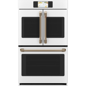 Café™ 30" Built-In French-Door Double Convection Wall Oven Matte White - CTD90FP4NW2