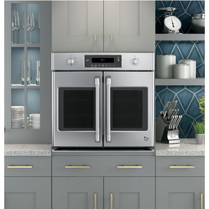 Four encastré simple à convection professionnel GE Café, 30 po avec porte à deux battants, acier inoxydable, CT9070SHSS