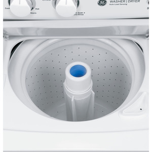 GE Buanderie superposée Spacemaker avec laveuse et sécheuse à gaz 24 po blanc - GUD24GSSJWW