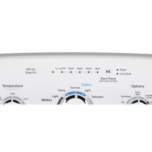 Laveuse électrique à chargement par le dessus GE de 4,9 pi3, blanc - GTW460BMMWW