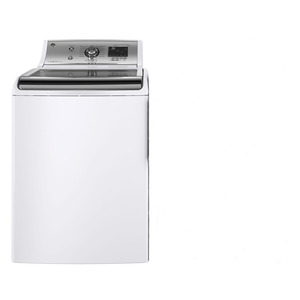 GE Energy Star Laveuse à chargement par le dessus de 5.9 pi. cu. Argent Blanc - GTW810SSJ1WS
