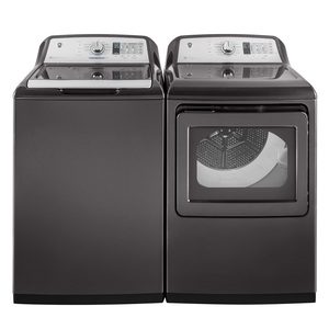 Laveuse à chargement par le dessus GE homologuée Energy Star de 5,8 pi³, gris de zinc, GTW750CPLDG