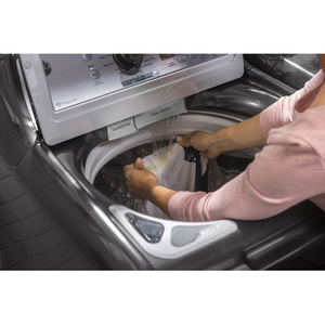 Laveuse à chargement par le dessus GE homologuée Energy Star de 5,8 pi³, gris de zinc, GTW750CPLDG