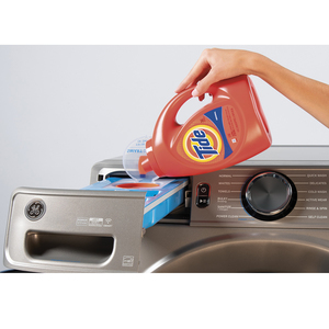 Laveuse GE® de 5,5 pi³ (CEI) avec Wi-Fi intégré, nickel satiné - GFW650SPNSN