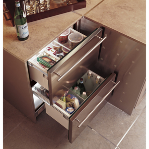 Monogram Module de réfrigération à deux tiroirs Acier inoxydable ZIDS240HSS