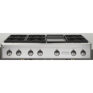 Monogram Table de cuisson à gaz de 48 po Acier Inoxydable - ZGU486NDP6SS