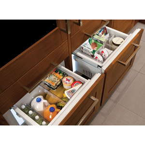 Monogram Réfrigérateur à congélateur inférieur encastrè de 14.09 pi.cu. Panneau prête ZIC30GNHII